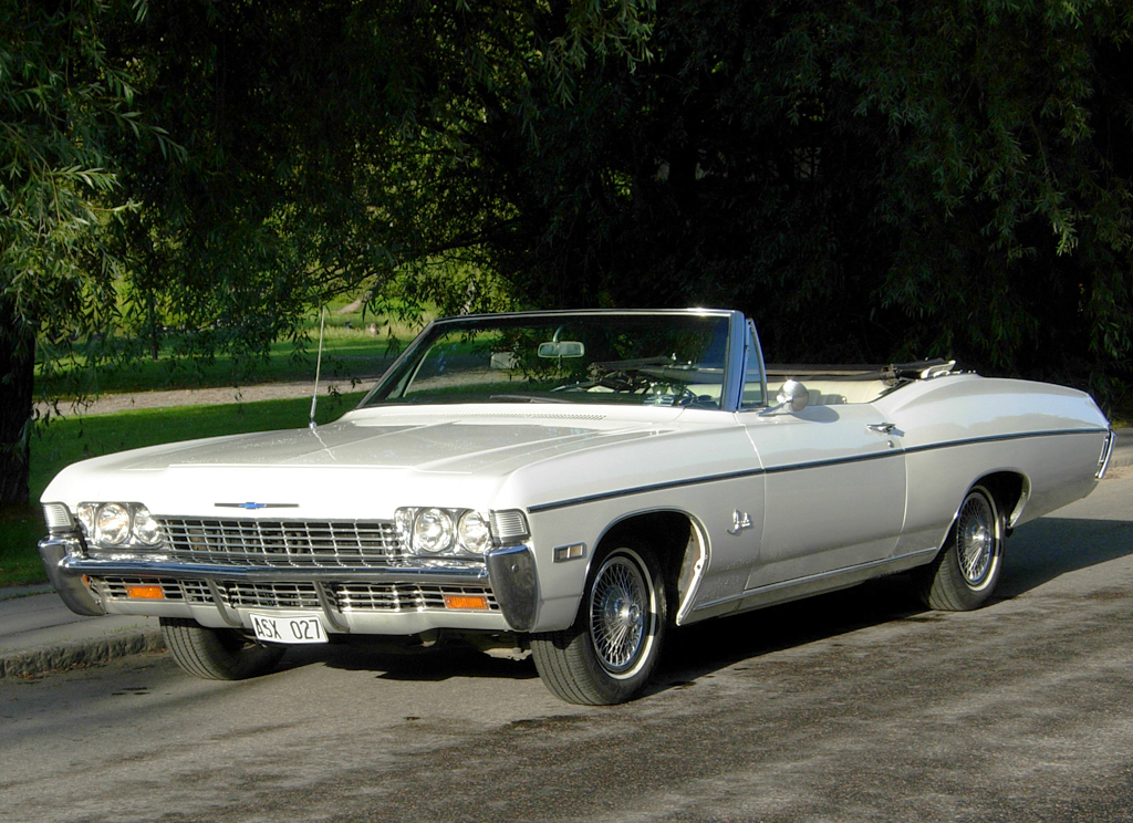 1968 Chevrolet Impala convertible with wire wheel covers