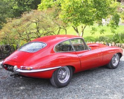 red Jaguar E-type coupe