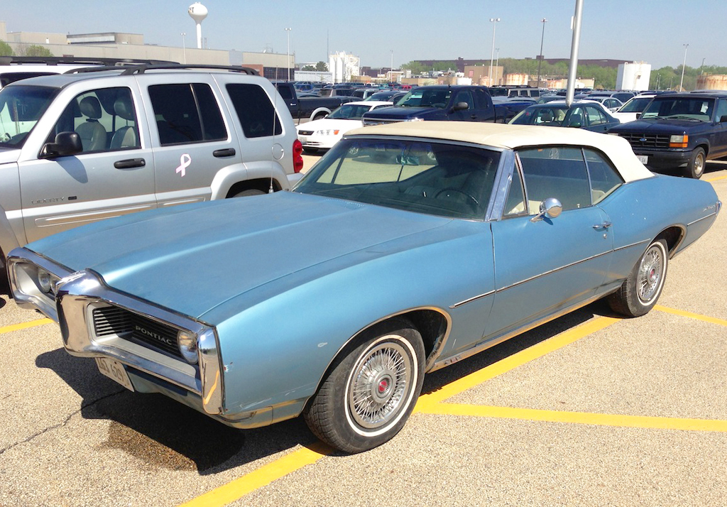 1968 Pontiac Lemans with 14-inch wire wheel covers
