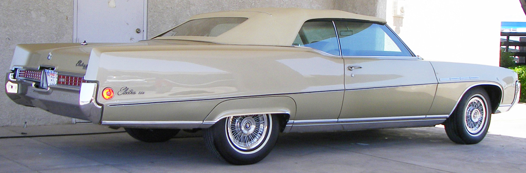 1969 Buick Electra convertible with 15-inch wire wheel covers