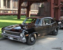 black 1971 Chevrolet Nova