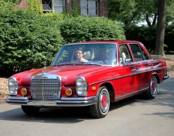 red 1972 mercedes 280se