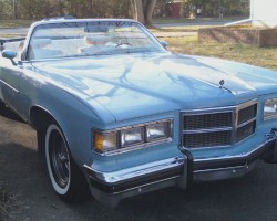 arctic blue 1975 Pontiac Grand Ville convertible