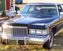 black 1976 Cadillac Fleetwood
