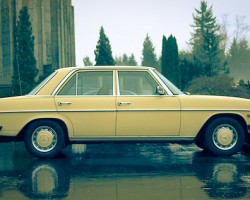 yellow 1976 Mercedes 240D 300D diesel