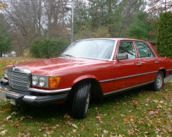 red 1978 mercedes 300sd