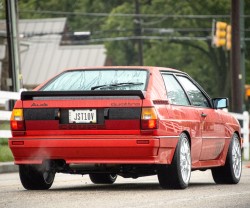 red audi coupe quattro