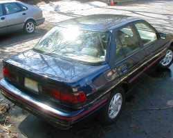 navy blue 1991 Mercury Tracer