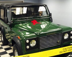 green Land Rover Defender 90