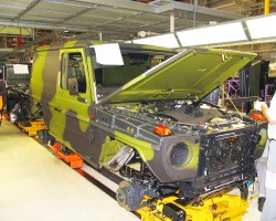 Mercedes G-Wagen assembly line