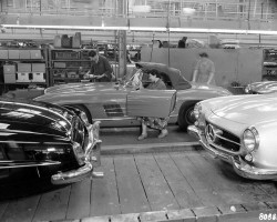 1958 Mercedes 300SL 190SL assembly line