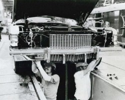 1975 Cadillac assembly line