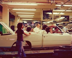 1976 Cadillac Eldorado convertible assembly line