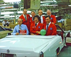 last 1976 Cadillac Eldorado convertible assembly line