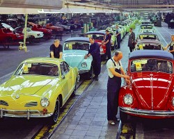 Karmann Ghia, Beetle assembly line