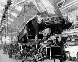 1958 Mercedes 300SL assembly line