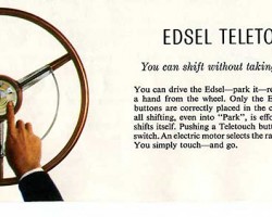 1958 Edsel pushbutton transmission controls
