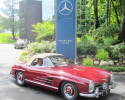 red 1957 Mercedes 300SL