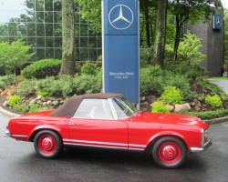 red 1963 mercedes 230sl