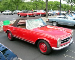 red 1963 Mercedes Pagoda SL