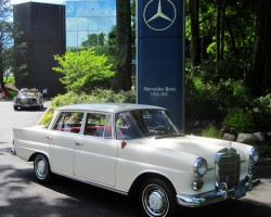 white 1965 Mercedes 190D