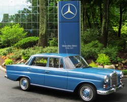 blue 1966 Mercedes 230