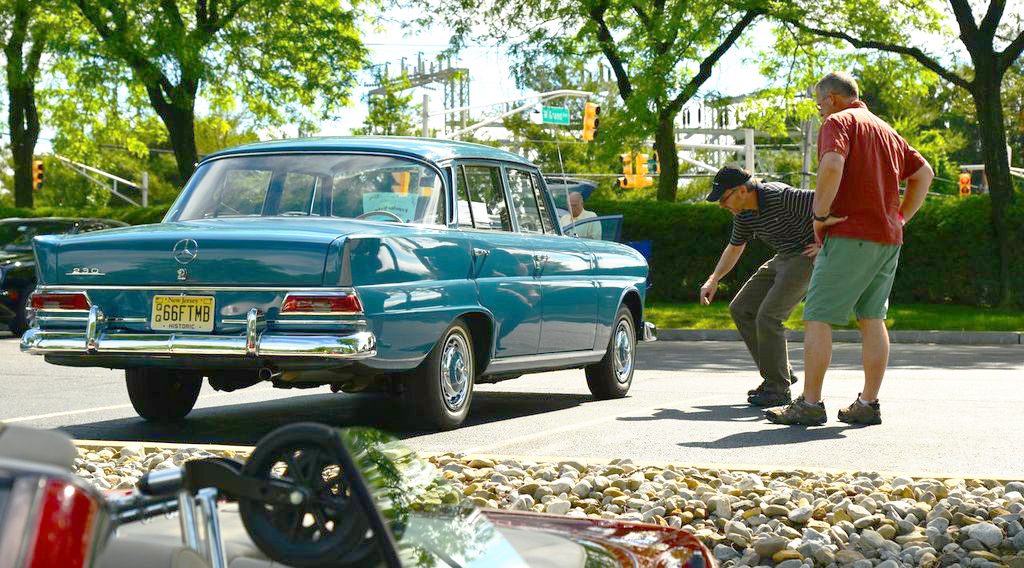 1966 Mercedes 230 at the 2013 June Jamboree in Montvale, NJ