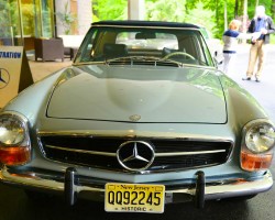 blue 1970 Mercedes 280SL