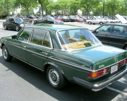 green 1978 mercedes 123 body