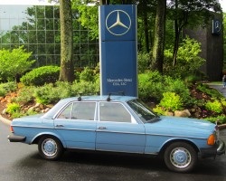 blue 1982 Mercedes 240D