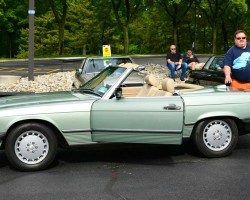 green 1986 mercedes 560sl