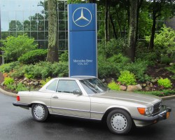 silver 1987 mercedes 560sl