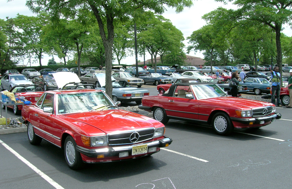 1987 and 1988 Mercedes 560SLs at the 2013 June Jamboree in Montvale, NJ