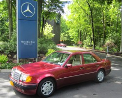 red 1993 mercedes 500e