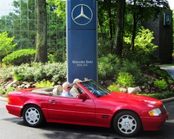 red 1995 Mercedes Sl320