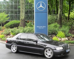 black 1997 mercedes c36 amg