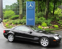 black 2003 Mercedes SL500