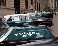 new york city, police cars, vintage, museum