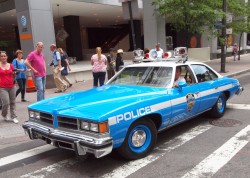 1976, pontiac, lemans, new york city, police car