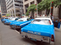 new york city, police cars, vintage, museum