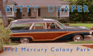 Mad Men, cars, Don Draper, car, Betty Draper, 1962, Mercury, station wagon, Colony Park