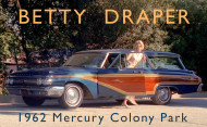 Mad Men, cars, Don Draper, car, Betty Draper, 1962, Mercury, station wagon, Colony Park