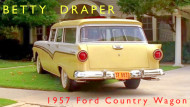 Betty Draper, Don Draper, car, cars, 1957, Ford, wagon, Country, Mad Men