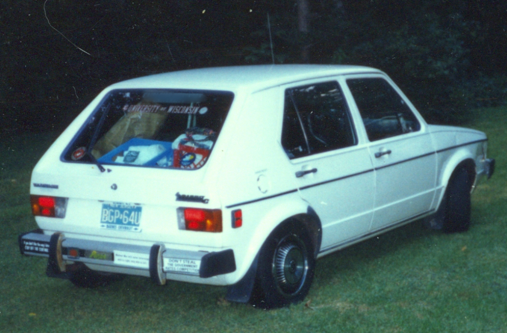 1979, VW, Volkswagen, Rabbit, fuel-injection, C, 4-door, white, turbine, wheel covers, hubcaps, Golf, Mk1, Citi Golf