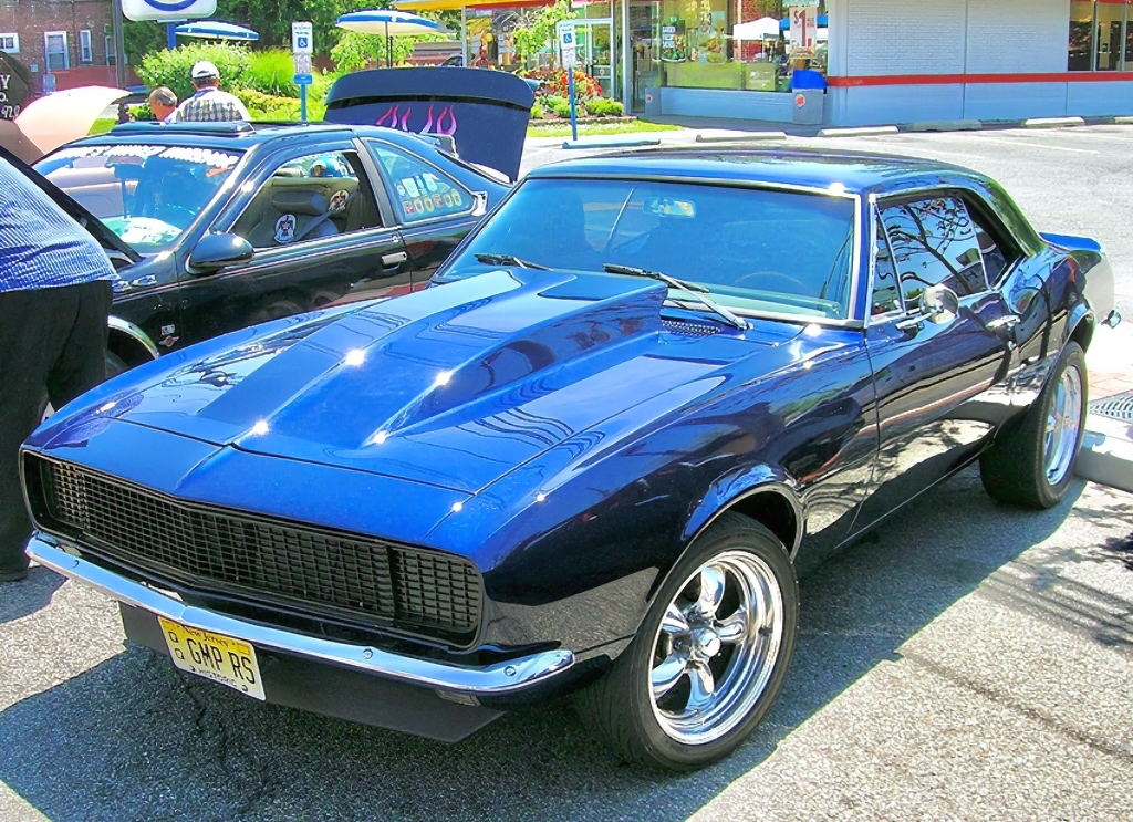 1967 Camaro RS “Rally Sport” coupe, angled view.
