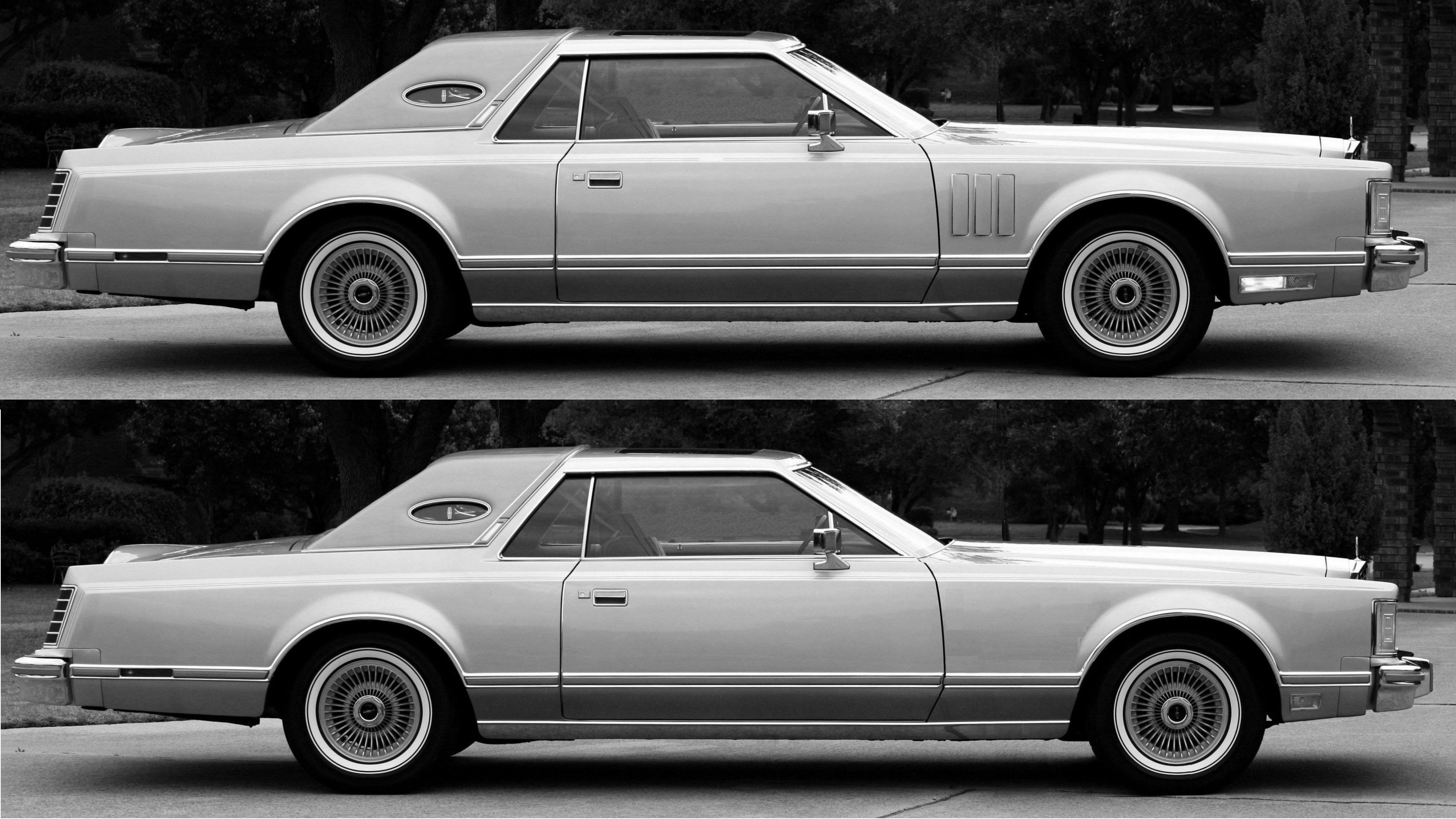 lincoln, mark v, long wheelbase, stretched, less front overhang, 1977, 1978, 1979