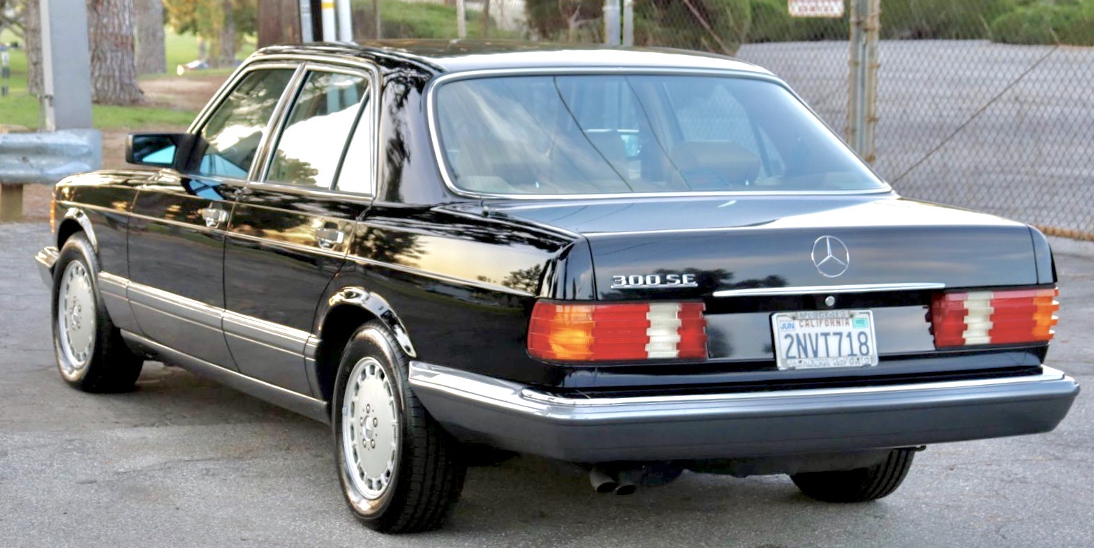 1988, Mercedes, w126, black, 300SE, 260SE