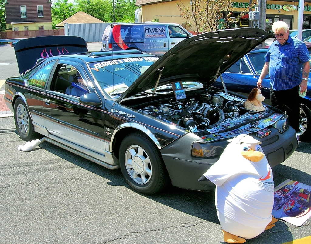 A 1995 Ford Thunderbird “40th Anniversary” edition V8-powered coupe…along with several friends.